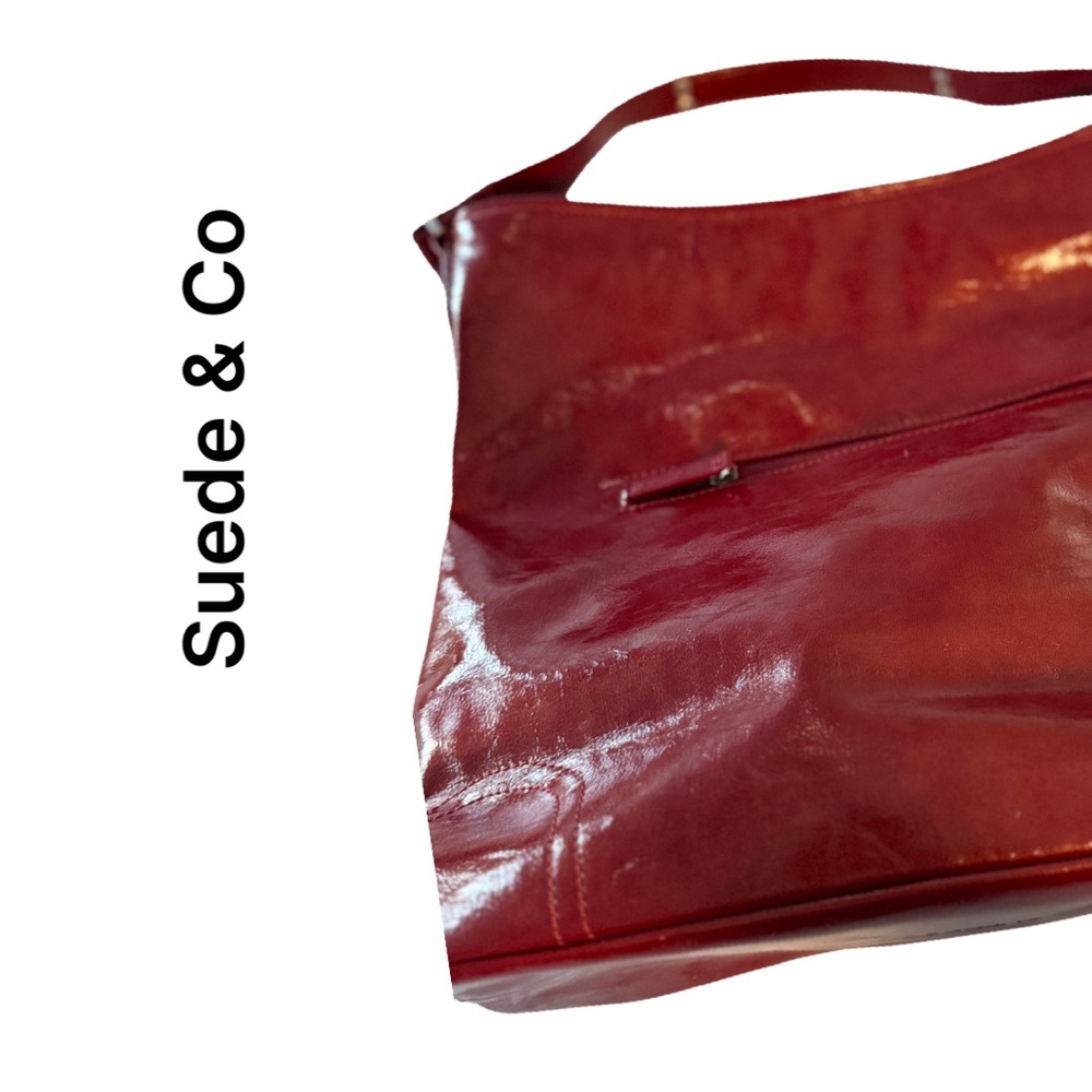 Suede & Co shoulder bag in rich red